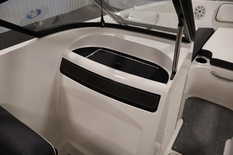 Slide: The Image of 2020 Bayliner VR4 Bowrider I/O interior with sleek seating and modern design. - 33