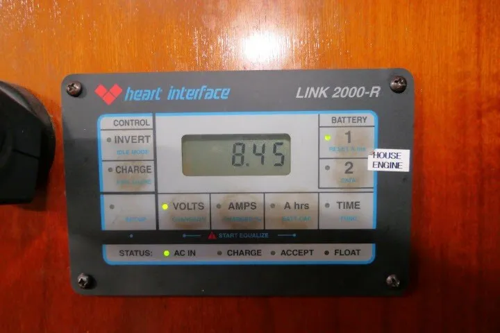 Slide: The Image of Heart Interface Link 2000-R control panel on 1999 Beneteau 411 sailboat. - 22
