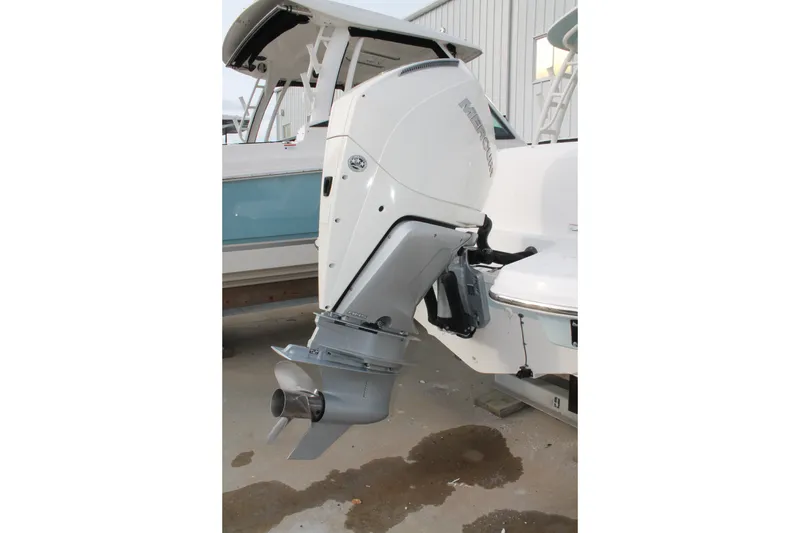 Slide: The Image of 2020 Boston Whaler 230 Vantage boat with Mercury outboard motor. - 2