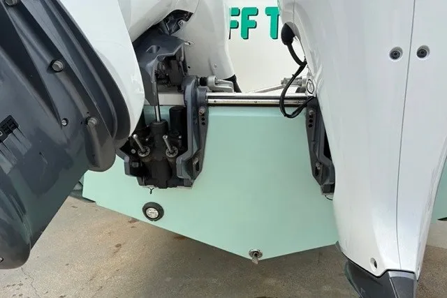 Slide: The Image of 2021 Century 24 Resorter boat engine and transom detail. - 25