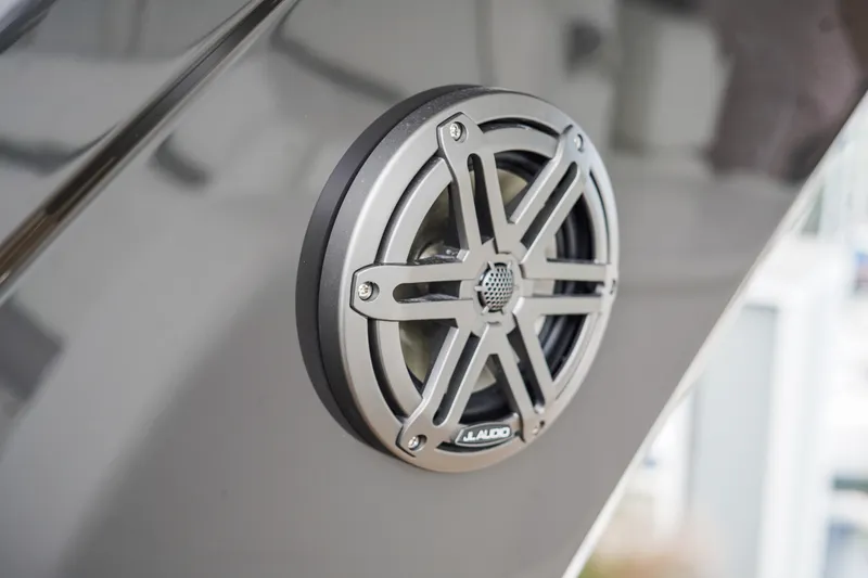 Slide: The Image of Close-up of JL Audio speaker on 2027 Tiara Yachts 39 LS. - 23