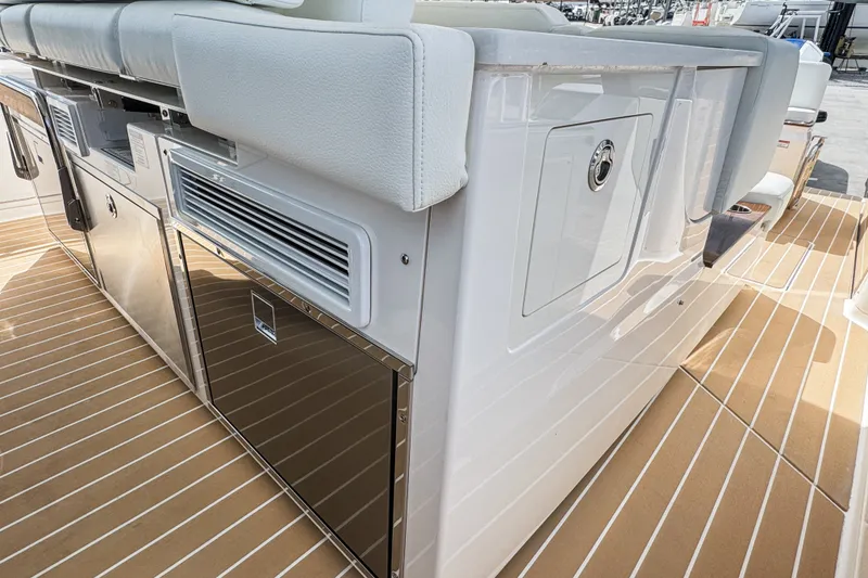 Slide: The Image of 2027 Tiara Yachts 39 LS interior with sleek cabinetry and modern design. - 21