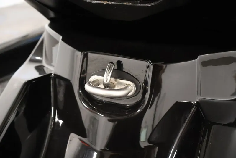 Slide: The Image of Close-up of 2017 Sea-Doo RXT 260's sleek black hull and tow hook. - 19