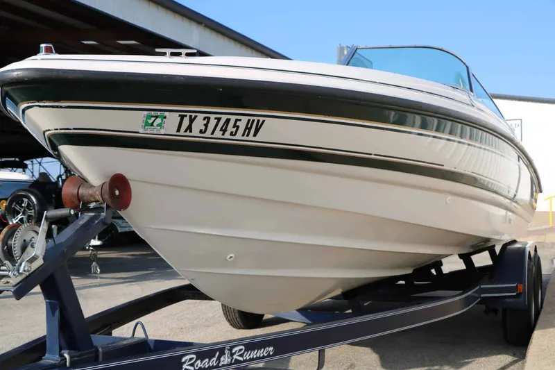 Slide: The Image of A 1997 Chaparral 2130 Sport Limited on a trailer, ready for transport. - 5