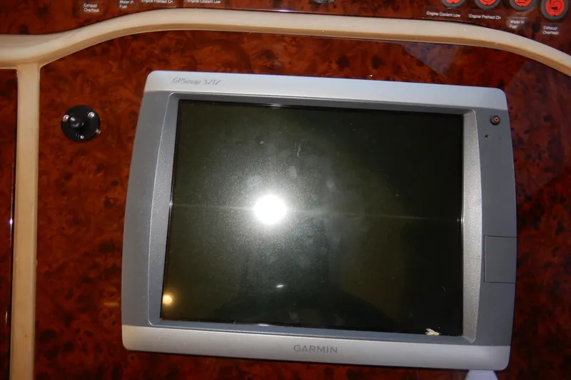 Slide: The Image of Garmin GPS display on 2008 Viking Sport Cruisers 61 Motor Yacht dashboard. - 84