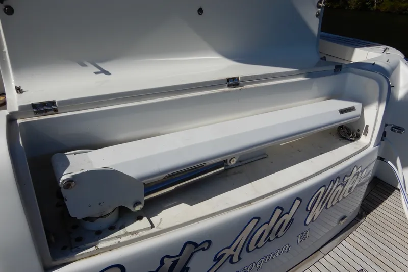 Slide: The Image of 2008 Viking Sport Cruisers 61 Motor Yacht storage compartment detail. - 9