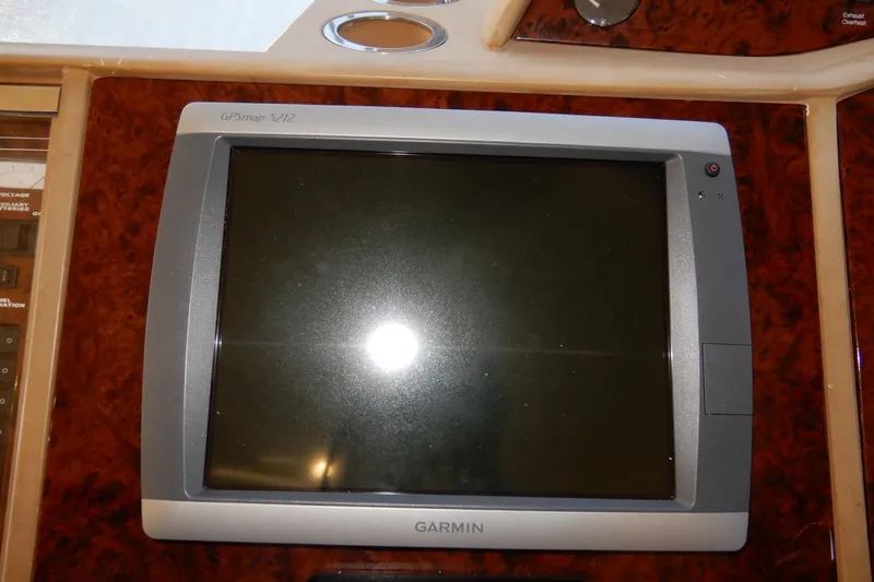 Slide: The Image of Garmin GPSmap 5212 on 2008 Viking Sport Cruisers 61 Motor Yacht dashboard. - 85