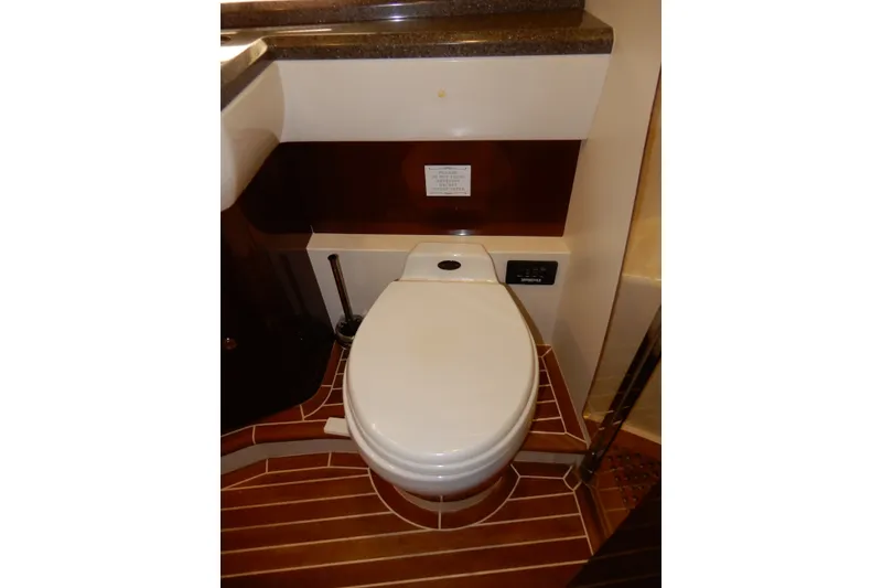Slide: The Image of Luxury bathroom on 2008 Viking Sport Cruisers 61 Motor Yacht with modern toilet design. - 97