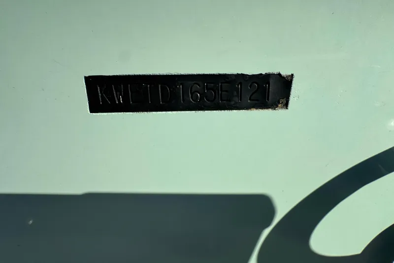 Slide: The Image of 2021 Key West 203 DFS boat hull identification number (HIN) on display. - 57