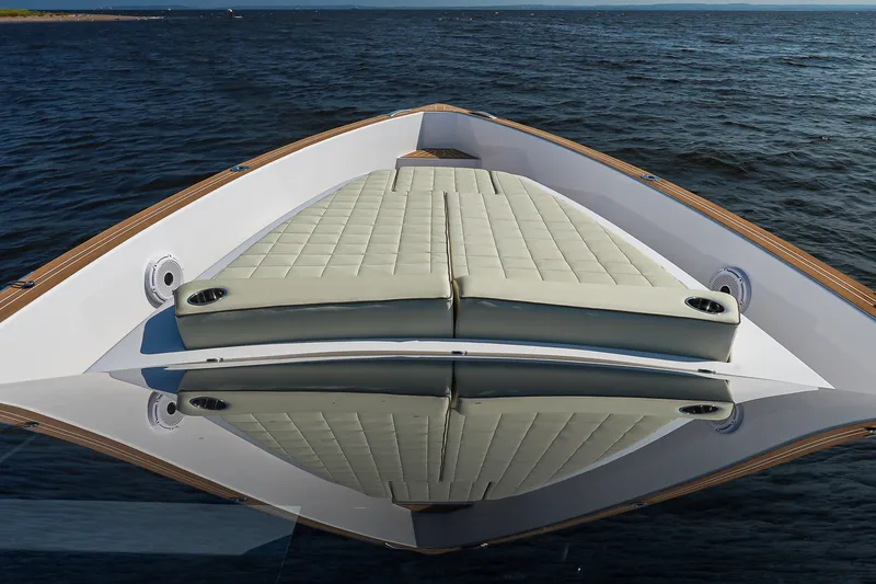 Slide: The Image of Luxury Pardo Yachts P38 (2025) with elegant deck seating on open water. - 26