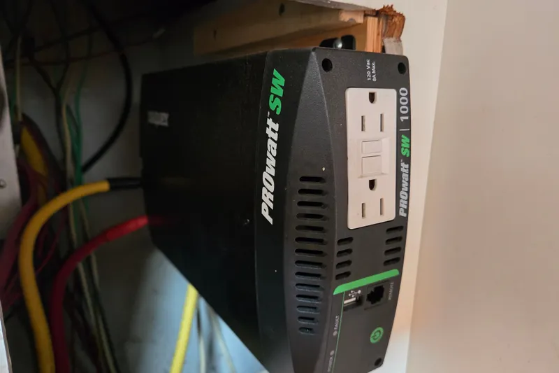 Slide: The Image of Power inverter PROwatt SW 1000 installed with cables, Bristol 35.5, 1978 model. - 30
