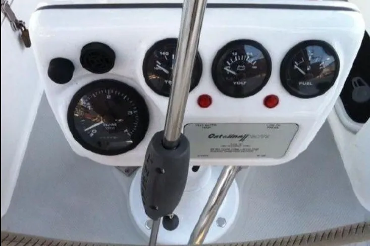 Slide: The Image of Control panel of a 2005 Catalina 36 MkII sailboat with gauges and indicators. - 8