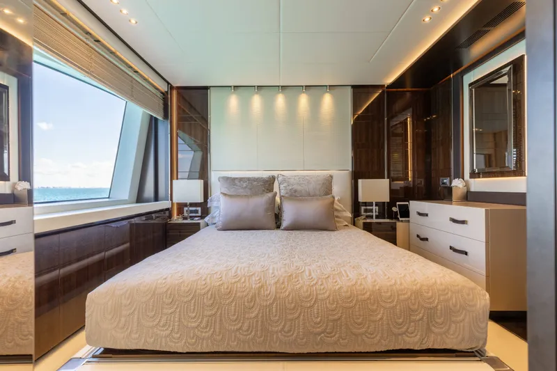 Slide: The Image of Luxurious bedroom interior on a 2016 Benetti Motoryacht with ocean view. - 20