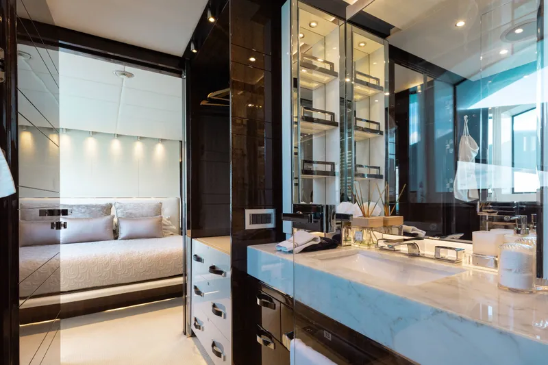 Slide: The Image of Luxurious bathroom and bedroom interior on a 2016 Benetti Motoryacht. - 22