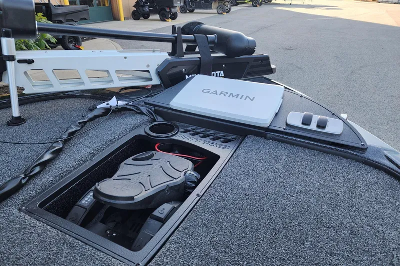 Slide: The Image of 2027 Nitro Z18 XL Pro boat with Garmin navigation system and Minn Kota trolling motor. - 6
