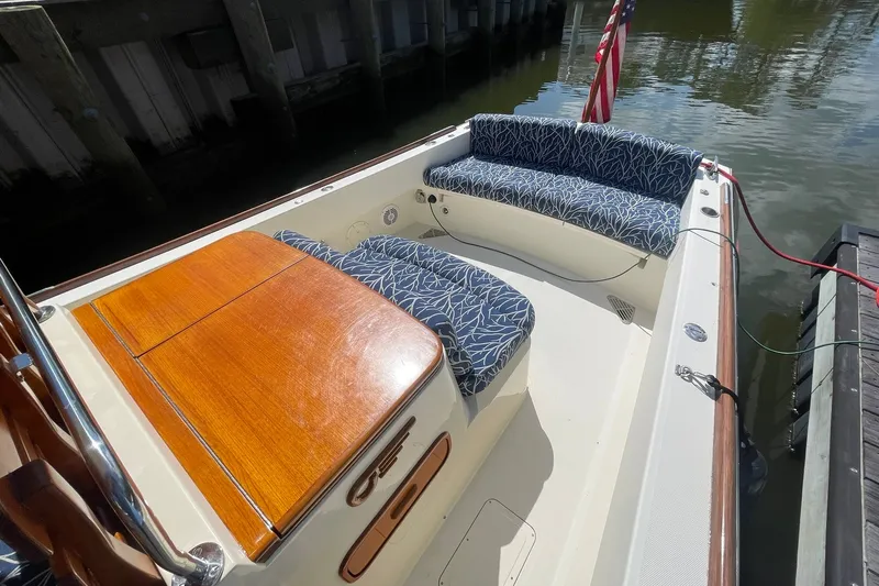 Slide: The Image of HINCKLEY TALARIA 29C AFT COKCPIT LOOKING AFT TO BENCH SEATING - 9