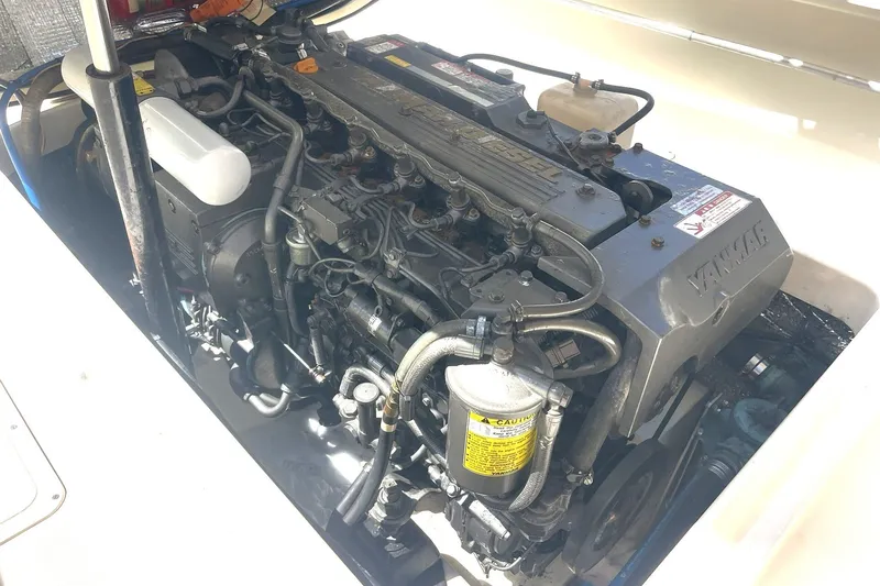 Slide: The Image of SINGLE INBOARD YANMAR 440 FRESH WATER COOLED & HYDRAULICALLY ACTUATED ENGINE COMPARTMENT - 22