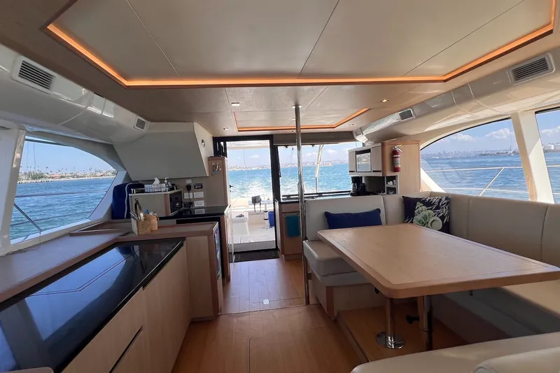 Slide: The Image of Luxurious interior of 2018 Aquila 44 Yacht with ocean view and modern amenities. - 42