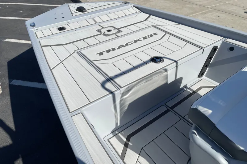 Slide: The Image of 2027 Tracker Bass Tracker Classic CC boat deck with sleek design and modern features. - 16
