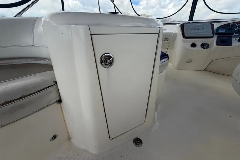 Slide: The Image of Interior of a 2008 Meridian 391 Sedan yacht with navigation equipment. - 22