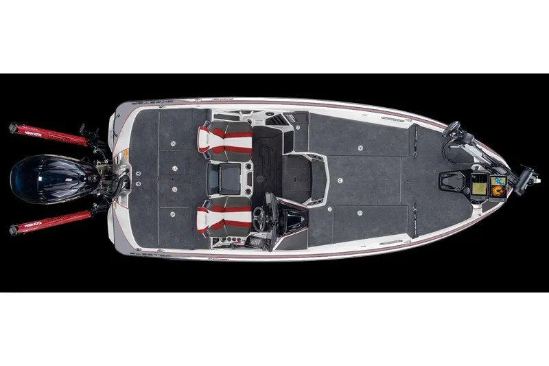 Slide: The Image of Manufacturer Provided Image: 2024 Skeeter FXR21 Apex boat, top view, showcasing spacious deck and seating layout. - 22
