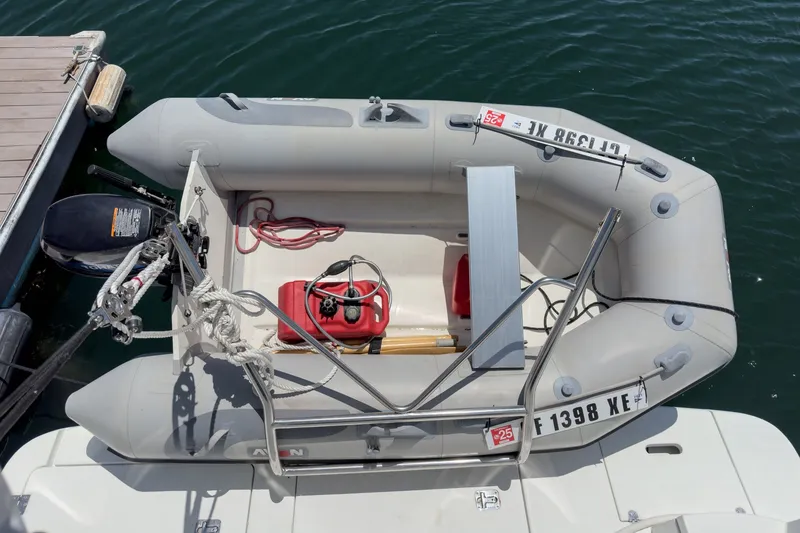 Slide: The Image of Inflatable dinghy docked beside 2008 Cruisers Yachts 415 Express Motoryacht. - 17