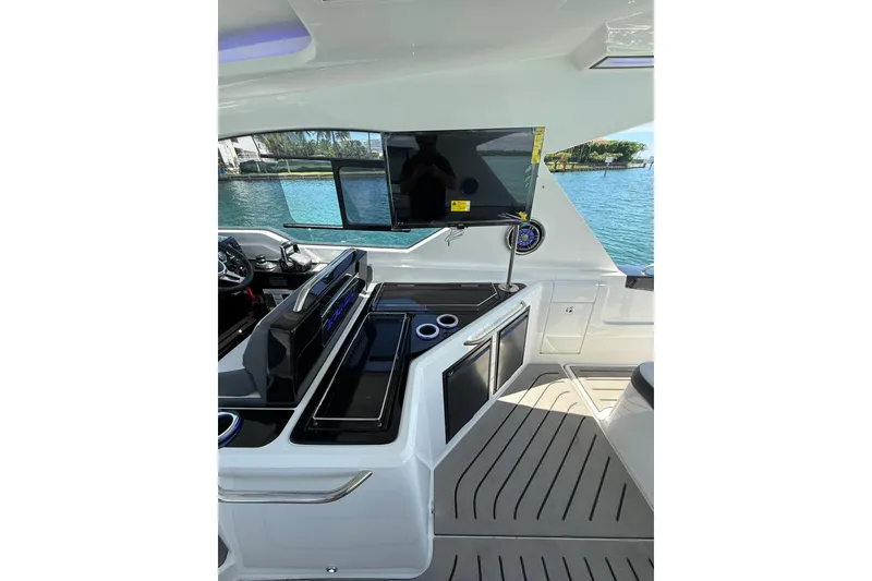 Slide: The Image of Interior of 2027 Granfort 370 GTX yacht with sleek design and modern amenities. - 37