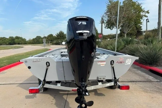 Slide: The Image of 2027 Tracker Bass Tracker 175 CC boat with Mercury 75 engine on trailer. - 13