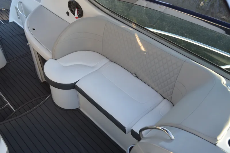 Slide: The Image of Luxurious seating area on a 2002 Formula 37 Performance Cruiser boat. - 9
