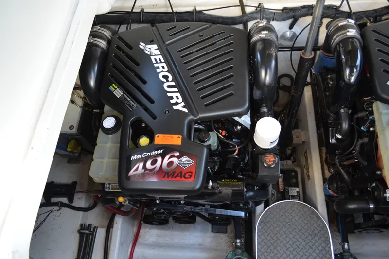 Slide: The Image of Engine compartment of a 2002 Formula 37 Performance Cruiser with Mercury MerCruiser 496 MAG. - 67