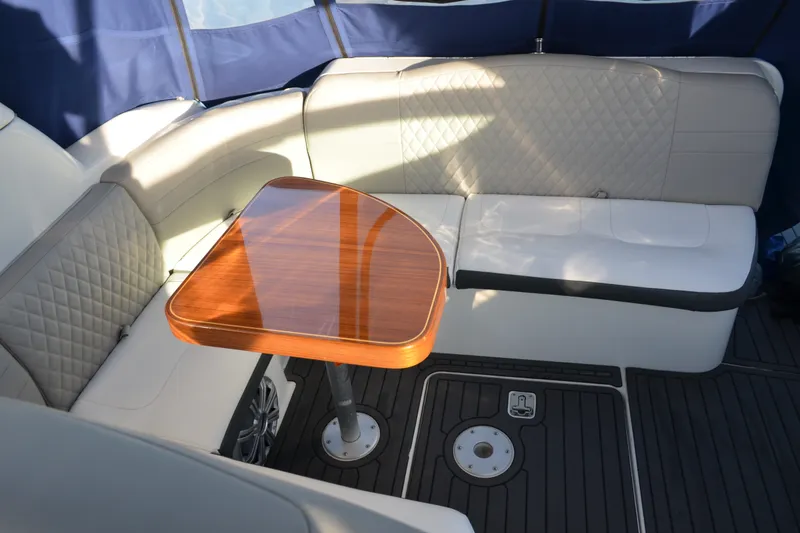 Slide: The Image of Luxurious seating area on a 2002 Formula 37 Performance Cruiser yacht. - 14