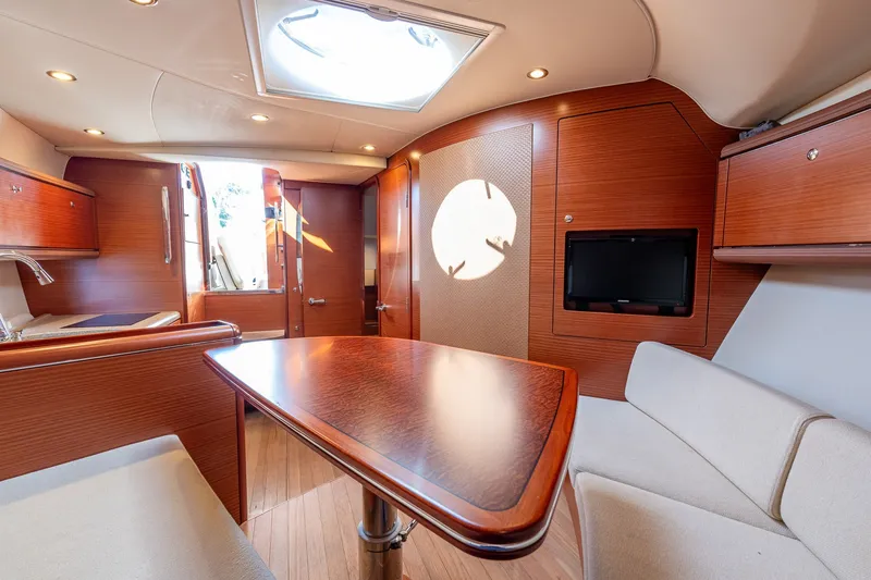 Slide: The Image of Luxurious interior of 2014 Zeelander Z44 yacht with wood finishes and modern amenities. - 52