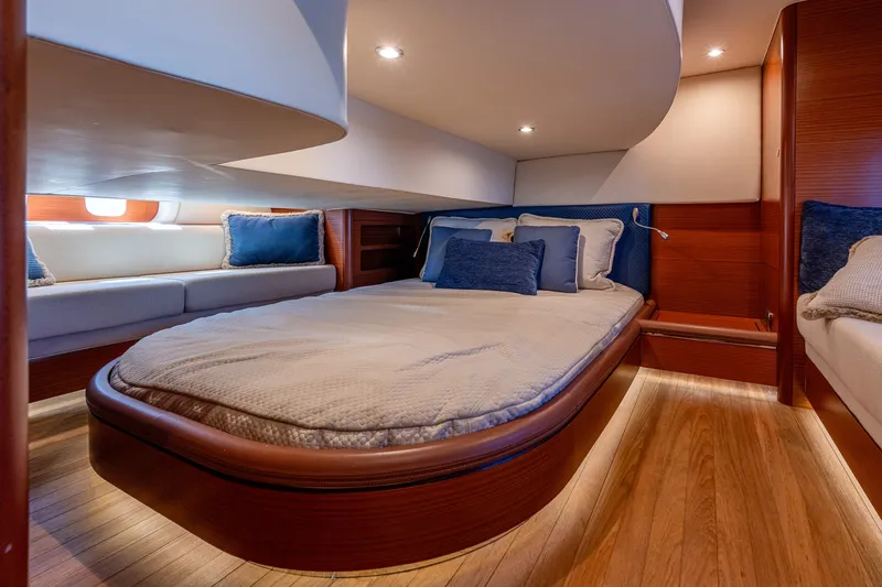 Slide: The Image of Luxurious cabin interior of 2014 Zeelander Z44 yacht with cozy bed and seating. - 56