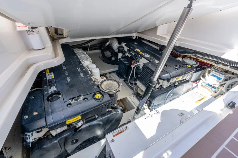 Slide: The Image of Engine compartment of 2014 Zeelander Z44 yacht with Volvo Penta IPS600 engines. - 62