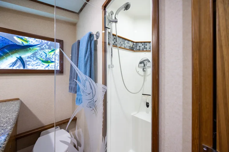 Slide: The Image of Luxurious 2008 B&D Convertible bathroom with nautical decor and modern shower. - 40