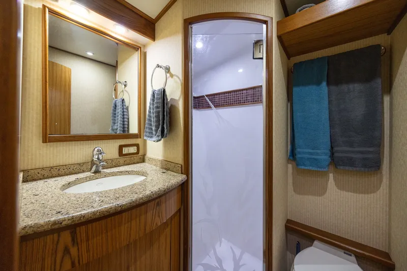 Slide: The Image of Luxurious bathroom in 2008 B&D Convertible with granite countertop and modern fixtures. - 50