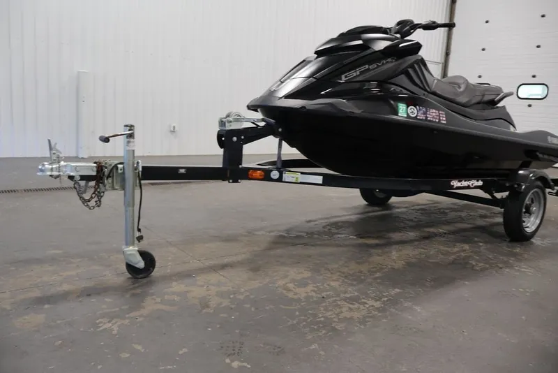 Slide: The Image of 2024 Yamaha WaveRunner GP SVHO on trailer in indoor setting. - 17