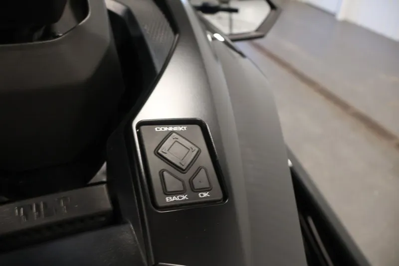 Slide: The Image of Close-up of 2024 Yamaha WaveRunner GP SVHO control panel with buttons. - 16