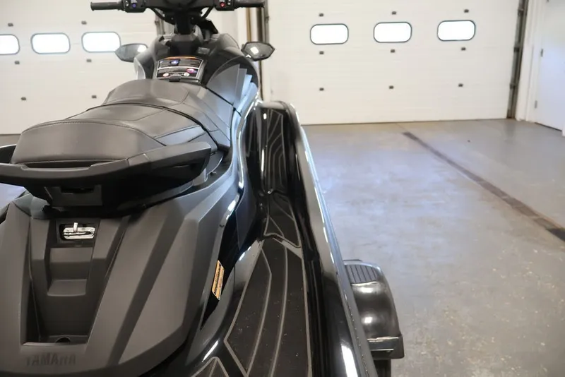 Slide: The Image of 2024 Yamaha WaveRunner GP SVHO in a garage, showcasing sleek design and advanced features. - 23