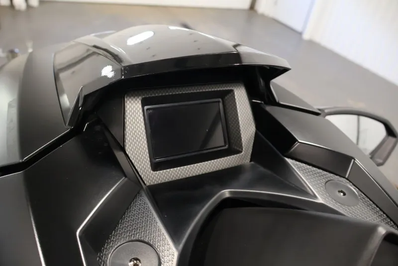 Slide: The Image of 2024 Yamaha WaveRunner GP SVHO dashboard with sleek black design and digital display. - 9
