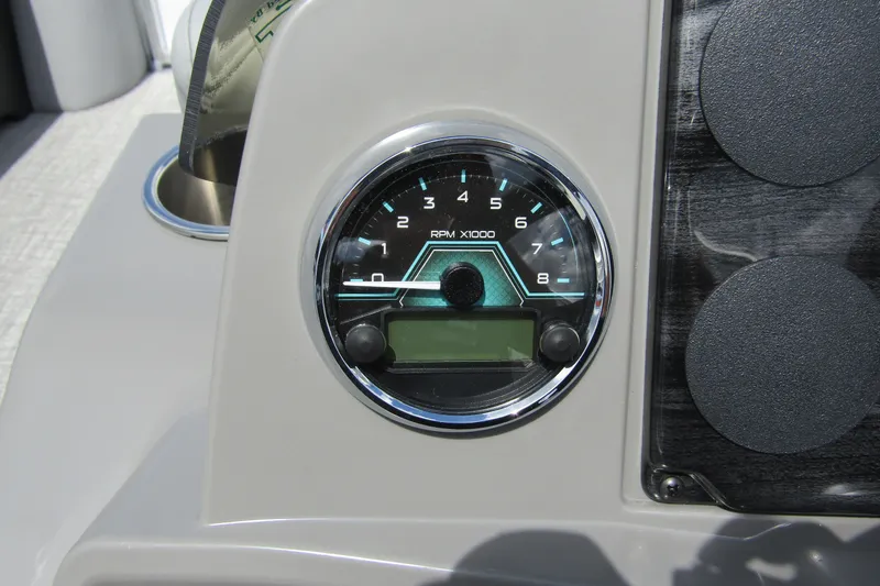 Slide: The Image of Tachometer on 2026 Tahoe Pontoon Sport 85 Versatile Rear Bench dashboard. - 19