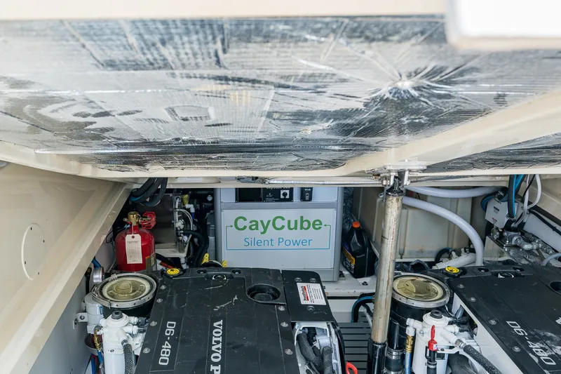 Slide: The Image of Engine room of 2009 Hinckley Picnic Boat 37 MKIII with CayCube Silent Power system. - 28