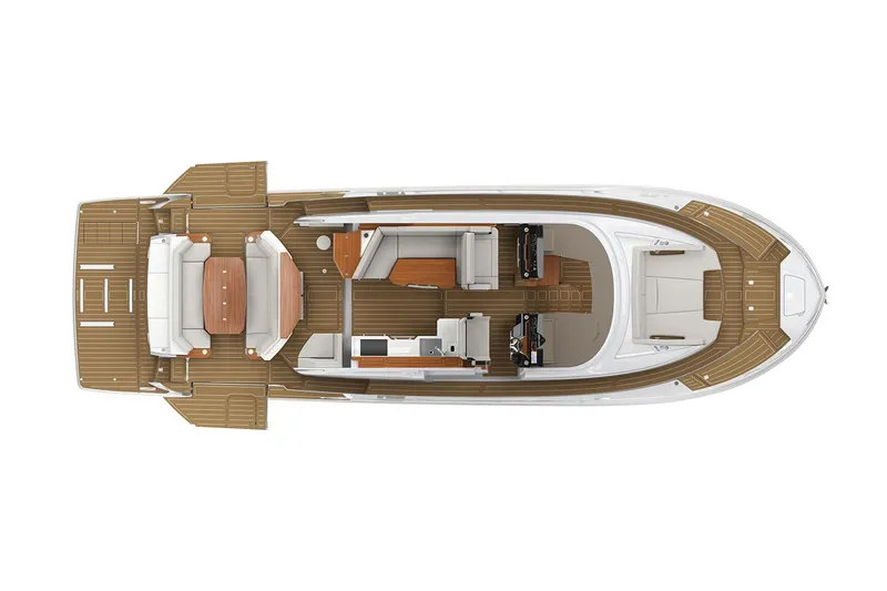 Slide: The Image of Manufacturer Provided Image: Top view of 2025 Tiara Yachts EX 54 luxury yacht layout. - 41