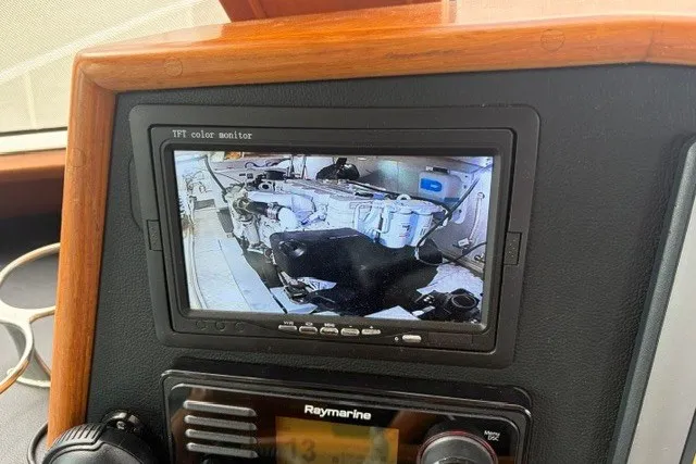 Slide: The Image of TFT color monitor displaying engine room of 2012 North Pacific Yachts 43. - 20