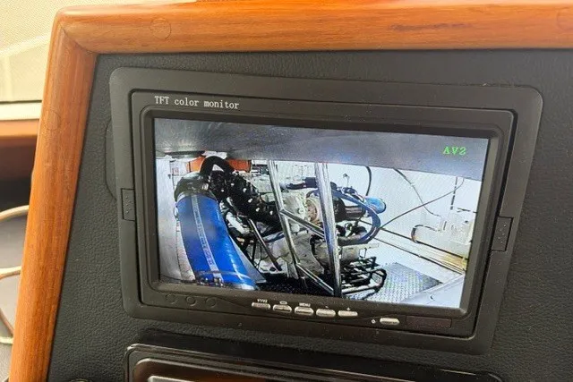 Slide: The Image of TFT color monitor displaying engine room of 2012 North Pacific Yachts 43. - 21
