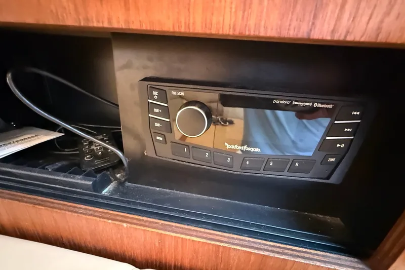 Slide: The Image of Audio system in 2003 Tiara Yachts 3500 Open, featuring Rockford Fosgate controls. - 21