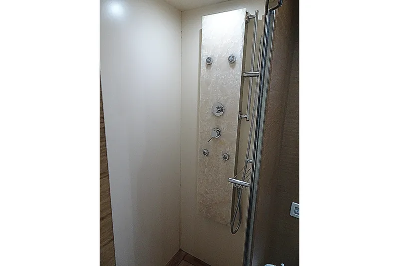 Slide: The Image of Luxurious shower in 2010 Azimut 100 Leonardo yacht bathroom. - 30
