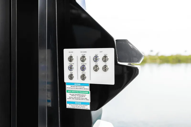 Slide: The Image of Control panel aboard the 2027 Galeon 435 GTO. - 31