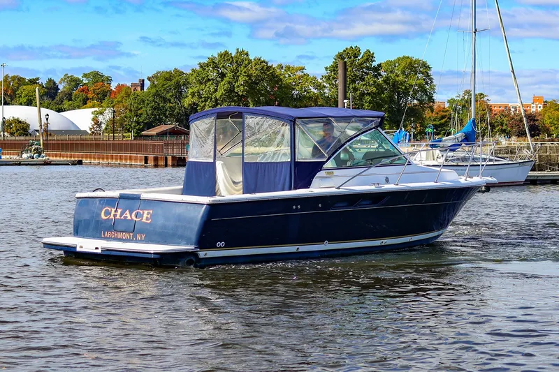 Slide: The Image of 2003 Tiara Yachts 2900 Coronet boat on water, Larchmont, NY. - 4
