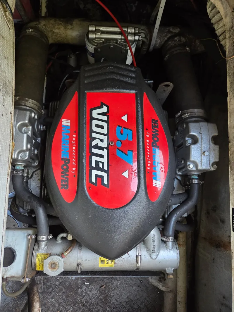 Slide: The Image of A Vortec 5.7 engine in a 1989 Mako 286 boat. - 2